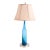 Contemporary Blue Abstract Table Lamp on Chrome Base For Sale