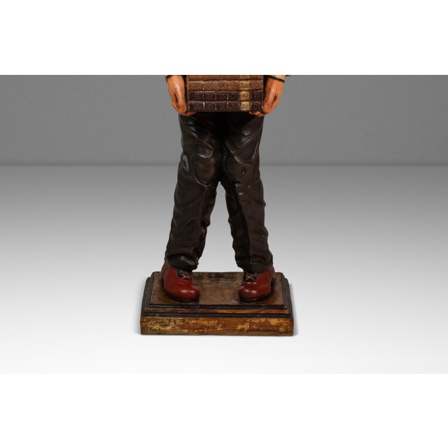 Rare Vintage Lifesize Albert Einstein Statue W/ Storage Cabinet in Fiberglass & Plaster, Usa, C. 1980s For Sale - Image 13 of 18