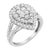 Contemporary .925 Sterling Silver Diamond Cluster Ring (1 1/2 Cttw, H-I Color, I1-I2 Clarity) - Size 7 For Sale - Image 3 of 7