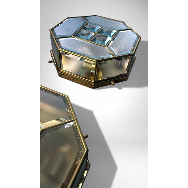 Mid 20th Century Italian Mid-Century Modern Brass and Satin Glass Ceiling Lights - a Pair For Sale - Image 6 of 16