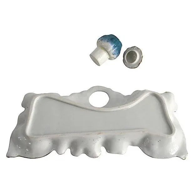 Early 20th Century Antique Paris Porcelain Inkwell or Catchall For Sale - Image 5 of 6