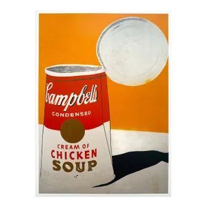 Andy Warhol Foundation Vintage 1993 Pop Art Lithograph Print " Campbell's Soup Can ( Cream of Chicken Soup ) " 1962