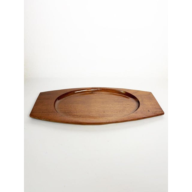 Scandinavian teak tray, Sweden, 1960s. An elegant serving tray in solid teak, representative of 1960s Scandinavian design....