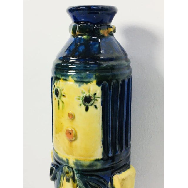 Ceramic vase by Hungarian industrial artist Erzsébet Fórizsné Sárai, marked. Made in the 1970s.