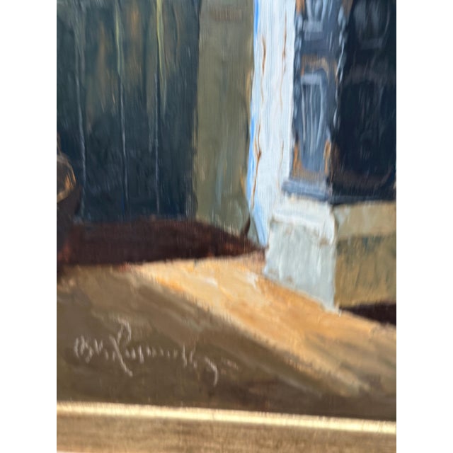 Osvald Rasmussen, Kitchen, 1960s, Oil on Canvas For Sale - Image 7 of 11