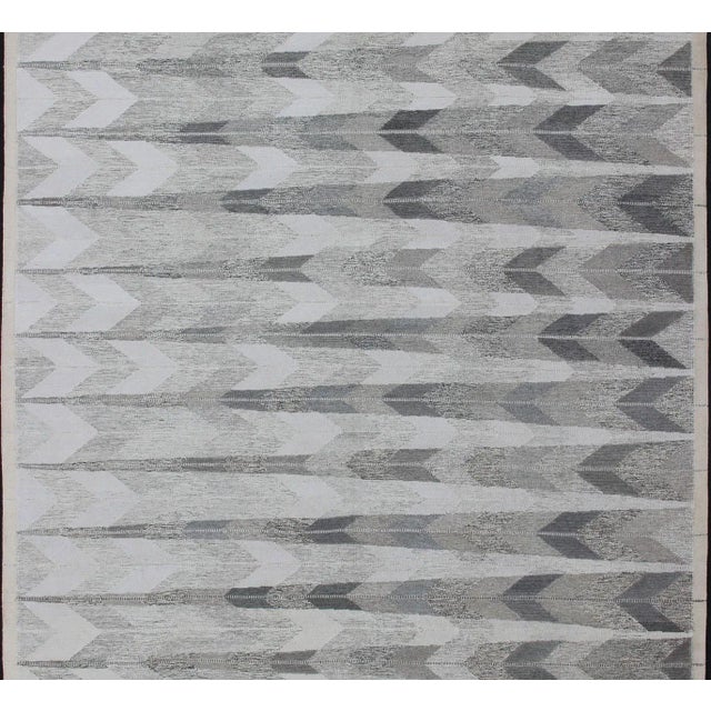 Mid-Century Modern Keivan Woven Arts Large Modern Scandinavian/Swedish Flat-Weave 13'1 X 15'5 For Sale - Image 3 of 13