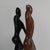 Brown Wooden Statue of Two People, 1950s For Sale - Image 8 of 16