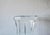 1970s Dorothy Thorpe Style Circular Seat "X" Base Heavy Lucite Acrylic Stool Vintage Mid Century For Sale - Image 10 of 18