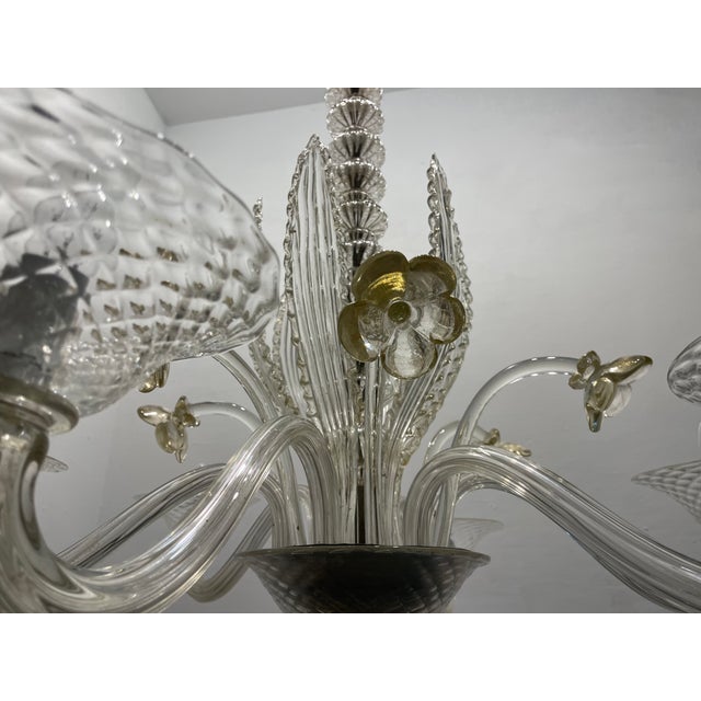 Large Venetian Murano Glass Chandelier, 1960s For Sale - Image 14 of 17