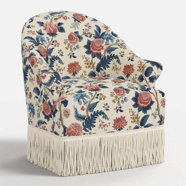 The Josephine Fringe Chair from Spritely Home features the exclusive Tree of Life Print. This magnificent item beautifully...