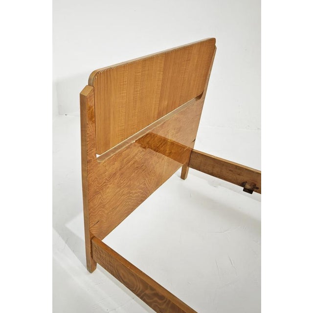 Single Wooden Bed in the style of Ponti or La Permanente Cantù, Italy, 1950s For Sale - Image 12 of 18