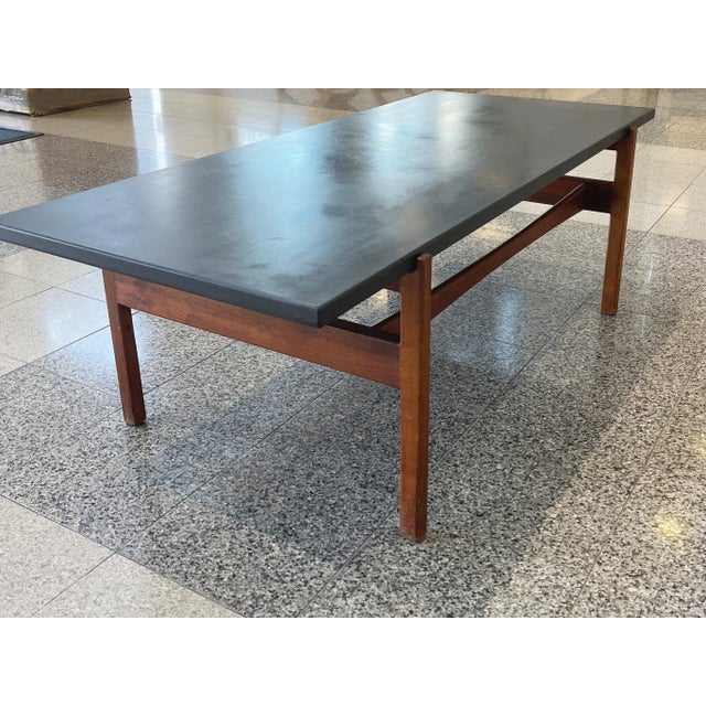 Midcentury Slate Top Coffee Table by Jens Risom For Sale - Image 9 of 11