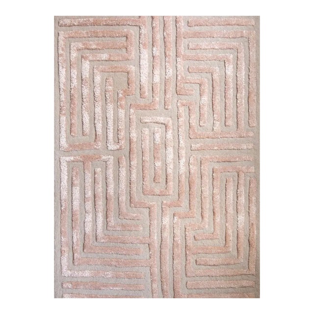 Walk the maze with the Knossos geometric tufted wool rug design, named after the ancient Greek city in which King Midas...