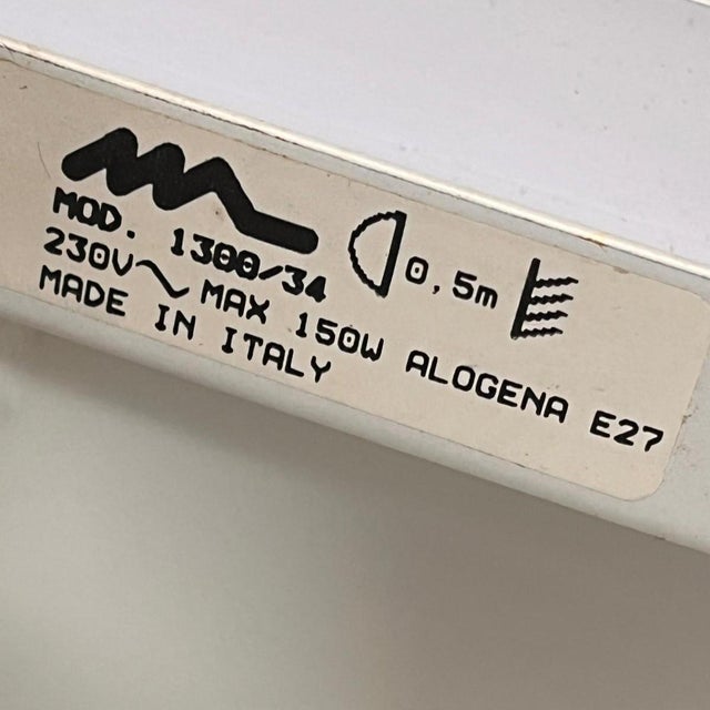 Silver Vintage Wall Lamps in Etched Glass and Metal by Martinelli Luce, Italy, 1980s, Set of 2 For Sale - Image 8 of 9