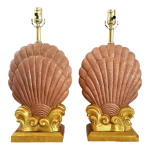 Lamps Shells Seashells Pair