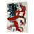 Red, White and Blue, Abstract, Oil Painting Canvas, by Van Ness For Sale