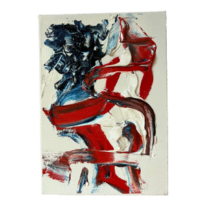 Red, White & Blue, Abstract, Oil Painting on Canvas, Happy 250!