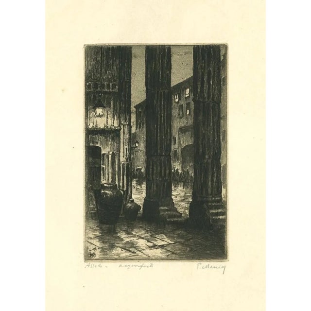 Paul Menni - Assisi - Original Etching by Paul Menni - 20th Century For Sale