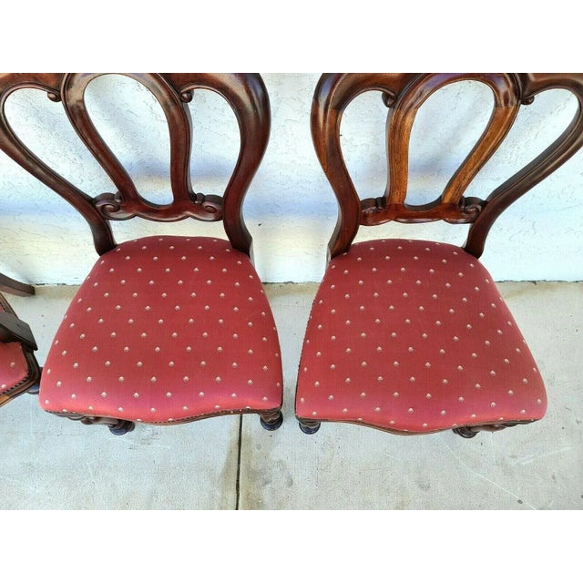 Wood English Walnut Petite Dining Chairs - Set of 4 For Sale - Image 7 of 13