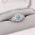 Metal Blue Diamond Ring With Earth Mined Diamond Accents: Solid 14k Gold, Round 4mm, Size 6.75 For Sale - Image 7 of 11