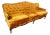 Vintage Mid-Century Tangerine Velvet Tufted Sofa and Chair - 1970s Glam For Sale