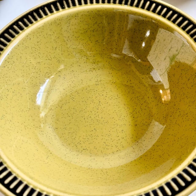 Ceramic Mid Century Olive Green Stoneware Bowls - Set of 5 For Sale - Image 7 of 12