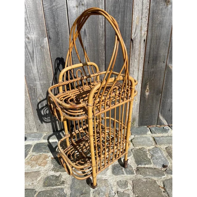 Vintabe Blonde Bamboo Service For Sale - Image 6 of 6