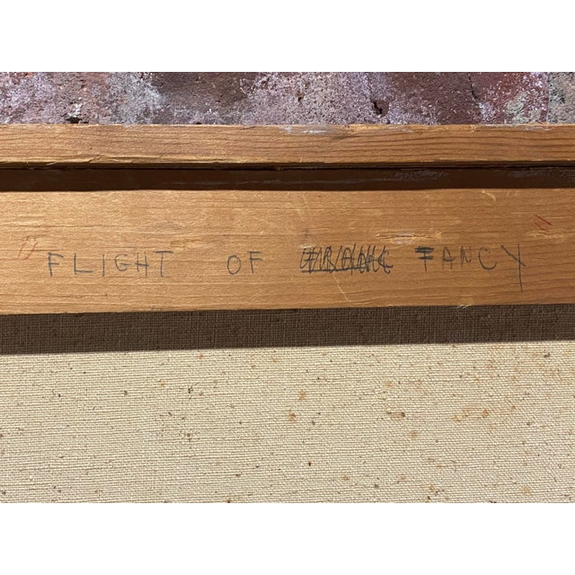 1960s "Flight of Fancy" Abstract Expressionist Oil Painting by Sara Skolinik, Framed For Sale - Image 12 of 13