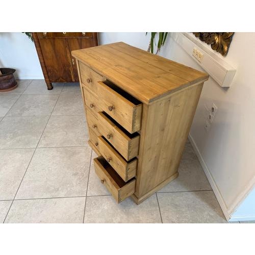 Rustic 8-Piece Shop Chest or Apothecary Cabinet in Softwood For Sale - Image 9 of 15