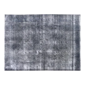 Large Vintage Distressed Persian Overdyed Tabriz Rug in Shades of Gray