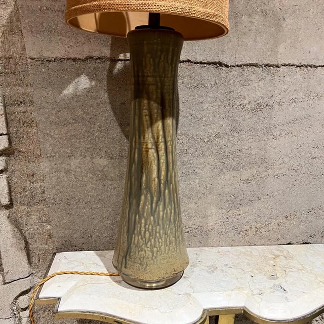 Early 20th Century Art Nouveau Vintage Ceramic Table Lamp For Sale - Image 5 of 12