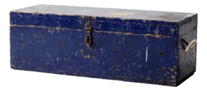 Vintage Blue Wooden Toolbox