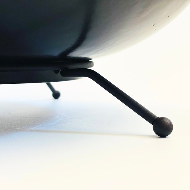 Turquoise Large Mid Century Ceramic Fish Serving Bowl on Metal Base by Roselane Pottery For Sale - Image 8 of 17