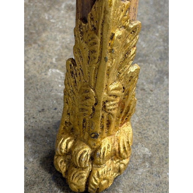 Pair of Italian Neoclassical Curule Stools W/ Fortuny Upholstery For Sale - Image 16 of 17