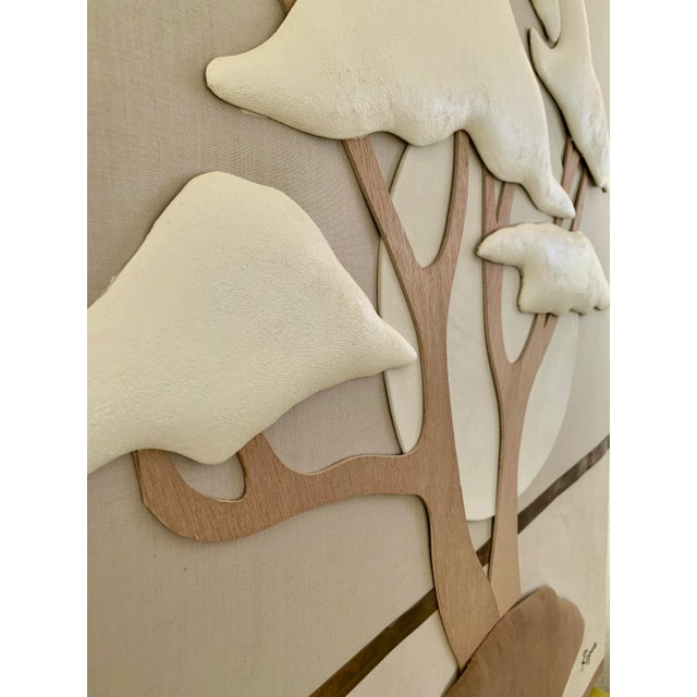 1950s Vintage 3d Fabric Wall Art For Sale - Image 5 of 8