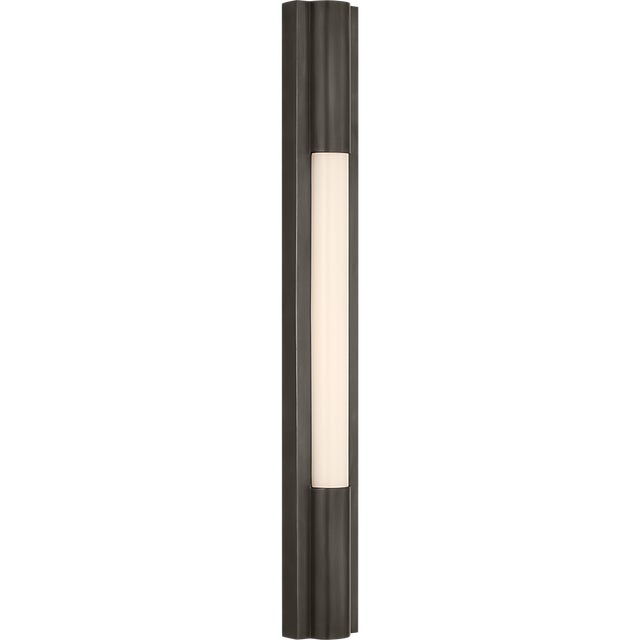 Ellington 24" Slimline Bath Light in Bronze with White Glass Designer: Ian K. Fowler Finish: Bronze Height: 24" Width: 3"...
