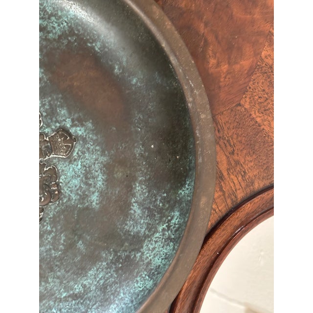 Antique Bronze Canadian Heraldry Crested Plate For Sale - Image 11 of 12