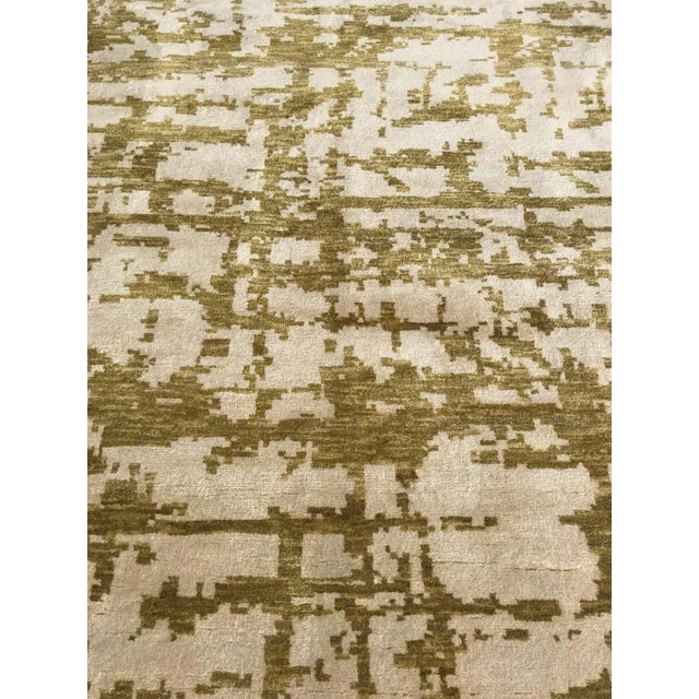 Abstract Modern Green Silk Rug by Doris Leslie Blau For Sale - Image 4 of 8