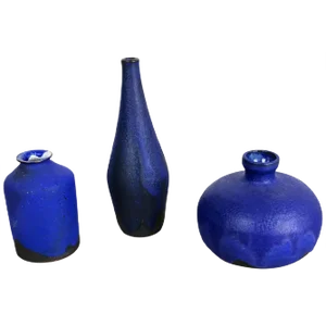 Studio Pottery Ceramic Vases by Gerhard Liebenthron, Germany, 1960s, Set of 3