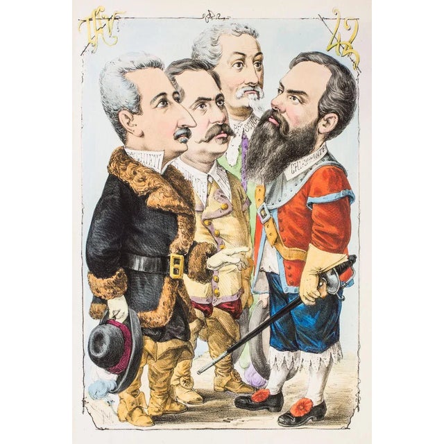 I quattro puritani di sinistra is an original artwork realized in the 1870s by antonio manganaro. Original colored...