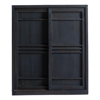 Japanese Antique Wabi Sabi Black Tansu 1860s-1900s / Chests Cabinet For Sale