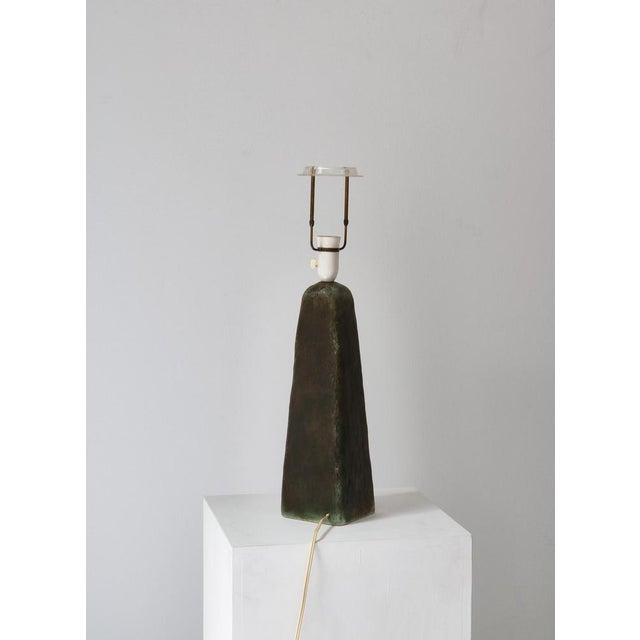 Scandinavian Modern Stoneware Table Lamp by Eigil Hinrichsen, Denmark, 1950s For Sale - Image 12 of 15