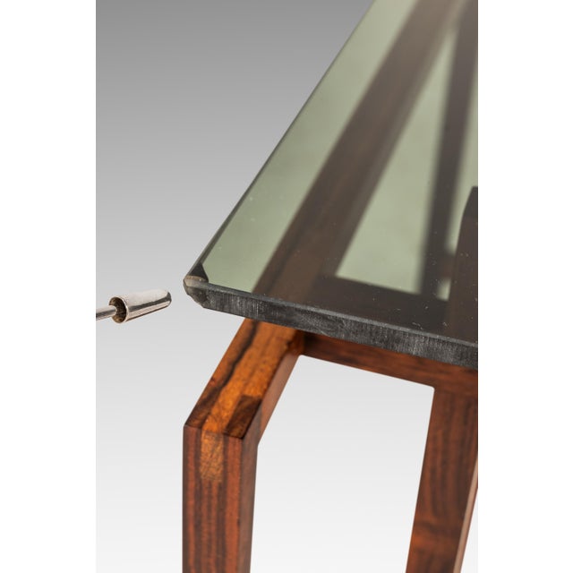 Rare Mid-Century Danish Modern Rosewood & Smoked Glass End Table by Henning Nørgaard for Komfort of Denmark, C. 1960's For Sale - Image 13 of 14
