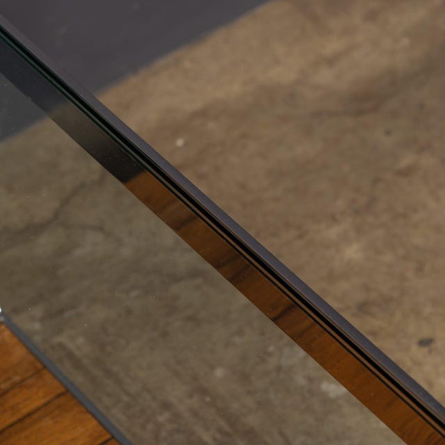 Vintage English Chrome, Glass and Wood End Table from Merrow Associates, 1960s For Sale - Image 10 of 15