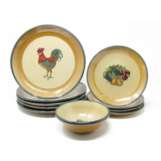 Vintage Monroe Salt Works Maine Usa Pottery Dinnerware Set 10 Pieces