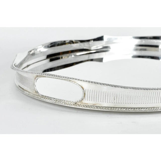 Sheffield English Sheffield Silver Plated Art Deco Style Tray For Sale - Image 4 of 6