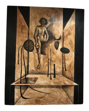 Early 20th Century Antique Surrealist Painting