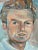 Textile Contemporary Oil Portrait of a Man Signed by Texas Artist Mark Nanney, Unframed For Sale - Image 7 of 11