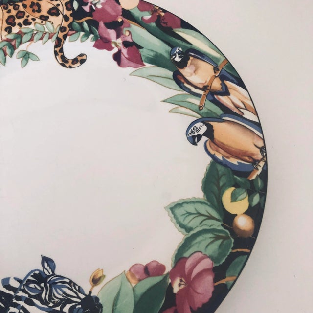 1990s 90's Vitromaster Rain Forest Salad Plates S/4 For Sale - Image 5 of 7