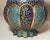 Metal Rare! Antique Ornate 18th Century Kashmir India Gold Gilt Copper Enameled Vase For Sale - Image 7 of 9